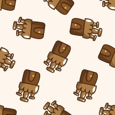 Building house tower cartoon seamless pattern background N6