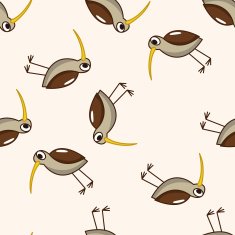 bird cartoon seamless pattern background N10