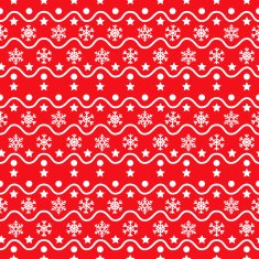 Snowflakes red seamless pattern