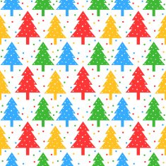 Colorful christmas trees pattern