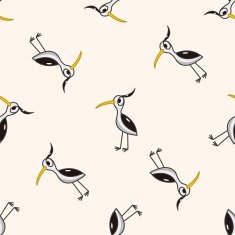 bird cartoon seamless pattern background N15