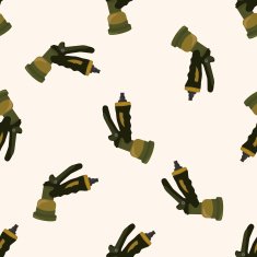 plant waterer cartoon seamless pattern background N7