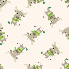 animal cattle cartoon seamless pattern background