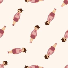 Office workers cartoon seamless pattern background N73