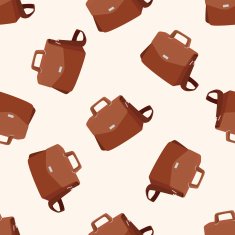 Briefcase cartoon seamless pattern background N4