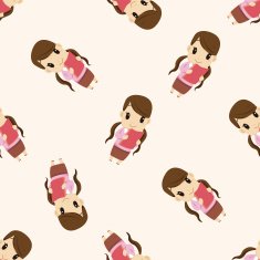 Office workers cartoon seamless pattern background N79