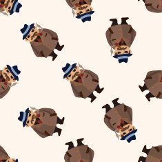 mafia cartoon seamless pattern background N29