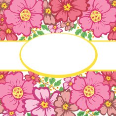 Frame with floral background N28