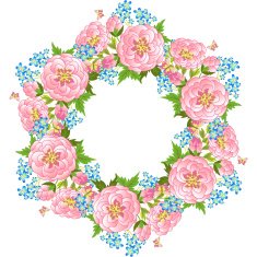 Frame with floral background N29