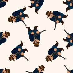 mafia cartoon seamless pattern background N33