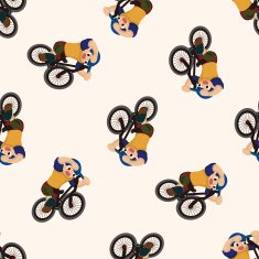 Extreme Sports cartoon seamless pattern background N45