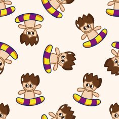 Water Sports cartoon seamless pattern background N35