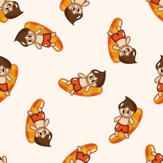 Water Sports cartoon seamless pattern background N37