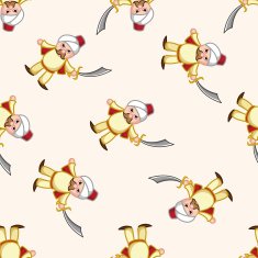 thief cartoon seamless pattern background N38