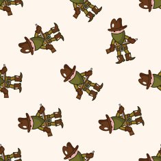thief cartoon seamless pattern background N39