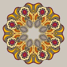 Circular Floral Ornament N10