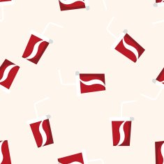 soda drinks cartoon seamless pattern background N8
