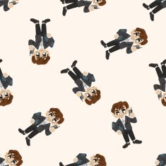 Office workers cartoon seamless pattern background N89