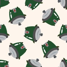 Home appliances theme rice cooker cartoon seamless pattern background N5
