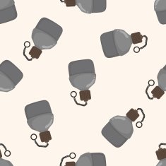 climbing equipment cartoon seamless pattern background N13