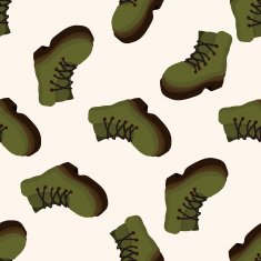 climbing equipment cartoon seamless pattern background N17
