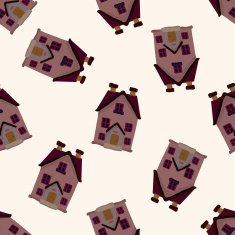 Building house cartoon seamless pattern background N12