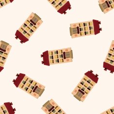 Building house cartoon seamless pattern background N15