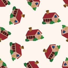 Building house cartoon seamless pattern background N18