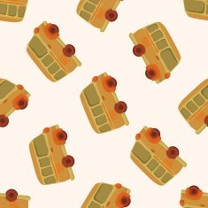transportation car cartoon seamless pattern background N31