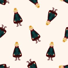 Royal theme prince cartoon seamless pattern background N19