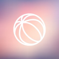Beach ball thin line icon