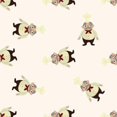 chef cartoon seamless pattern background N54