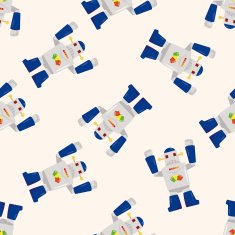 robot cartoon seamless pattern background N60