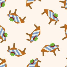 table cartoon seamless pattern background N4