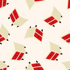 furniture cabinet cartoon seamless pattern background N7