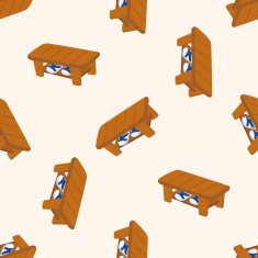 table cartoon seamless pattern background N6