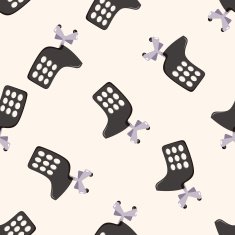 chair cartoon seamless pattern background N18
