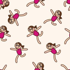 yoga cartoon seamless pattern background N10