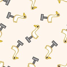 Amusement park facilities cartoon seamless pattern background N101