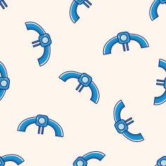 Amusement park facilities cartoon seamless pattern background N104