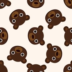 animal bear cartoon seamless pattern background N3