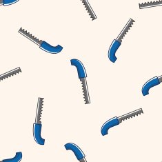 Saws cartoon seamless pattern background