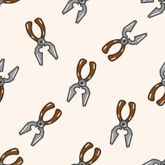 work tool wrench cartoon seamless pattern background N6