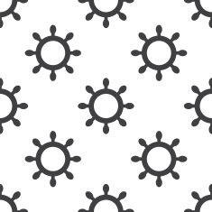 ship wheel vector seamless pattern
