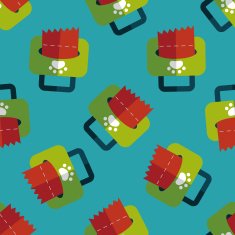 Pet style tissue case flat icon eps10 seamless pattern background N4