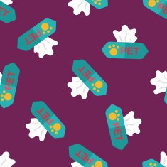 Pet style tissue case flat icon eps10 seamless pattern background N5