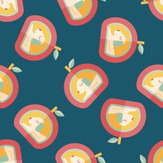 Pet bed flat icon eps10 seamless pattern background