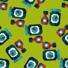 kitchenware hot sauce flat icon eps10 seamless pattern background N4