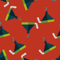 kitchenware funnel flat icon eps10 seamless pattern background N4