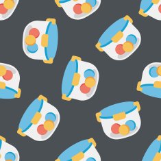 kitchenware preserving container flat icon eps1 seamless pattern background N7